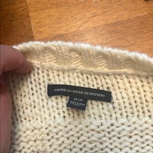 American Eagle Outfitters Ivory Knit Sweater